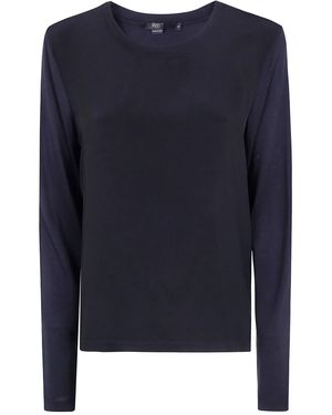 Seventy Jersey Crepe Round Neck Sweater - Blue