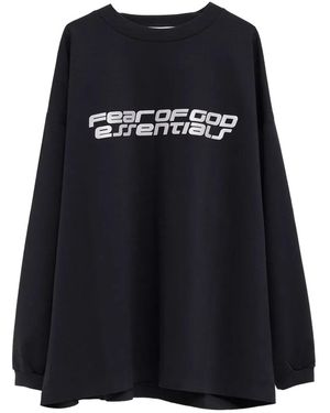 Fear Of God Long-Sleeve T-Shirt With Bold Logo Detailing - Black