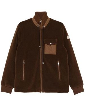 Moncler Zip Up Cardigan - Brown