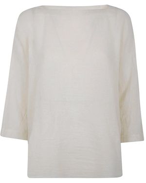 Daniela Gregis "Camicia Quadrato" Washed Wool Shirt - White