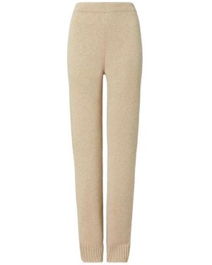 Tory Burch Wool Knitted Pants - Natural
