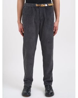 White Sand Cotton And Lyocell Pants - Blue