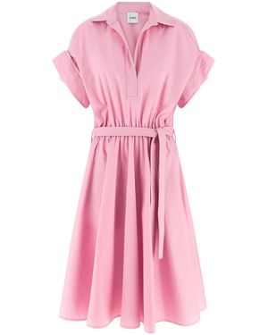 Nude Chemisier Dress - Pink