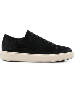 Officine Creative "Release" Aero Leather Cachemire Trainers - Black