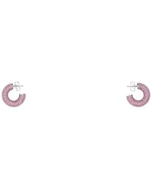 AMINA MUADDI Embellished Metal Mini Cameron Earrings - White
