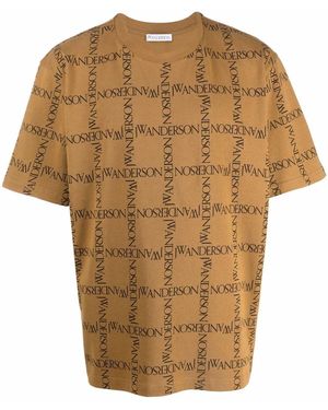 JW Anderson Jw Anderson Printed Logo Over T-shirt - Natural