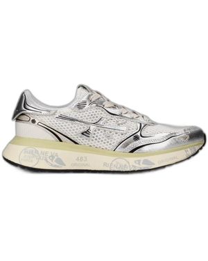 Premiata Leather Mix Trainer - White