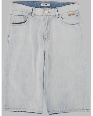 MSGM Denim Shorts - Grey