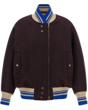 Dries Van Noten 'Valdi' Bomber Jacket - Blue