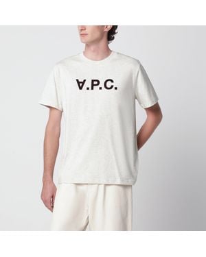 A.P.C. Ecru Standard Grand Vpc Cotton T-Shirt - White