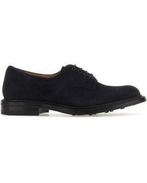 Tricker's Midnight Suede Daniel Lace-Up Shoes - Black