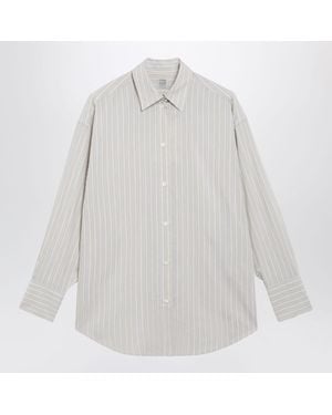 TOTEME Oversized Striped Shirt - White