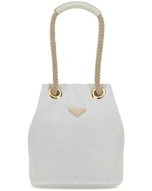 Prada Re-Nylon Mariner Bucket Bag - White