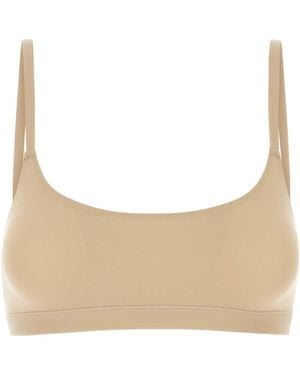 Skims Sand Stretch Nylon Bra - White