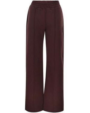 Dondup Wide Leg Sweatpants With Logo - Purple
