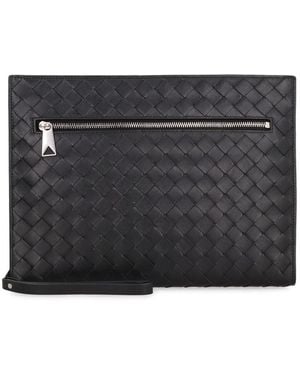 Bottega Veneta Intrecciato Vn Document Case - Grey