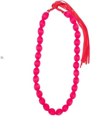 Pleats Please Issey Miyake Pleats Please By Issey Miyake "Shibori" Necklace - Pink