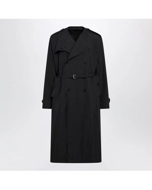 Prada Doublebreasted Cottonblend Trench Coat - Black