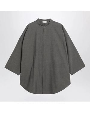 Fear Of God Relaxed Mandarin Shirt - Grey