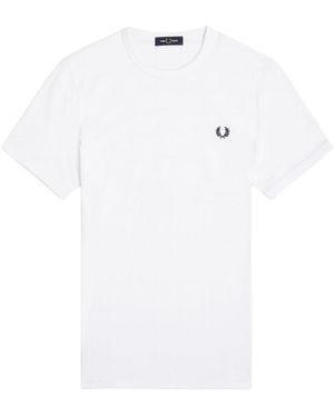 Fred Perry Ringer T-Shirt - White