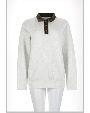 HOUSE OF GRAVITY Hog Button Polo Jumper - White