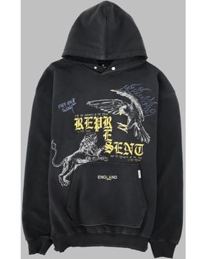 Represent Graphic-Print Cotton Hoodie - Black