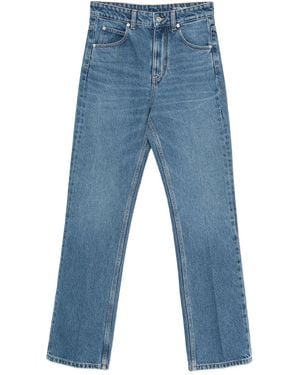 Victoria Beckham Straight High Rise Jeans - Blue