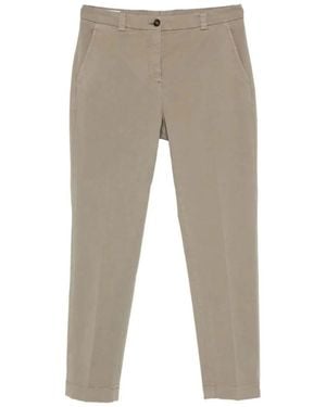 Incotex Leyre Straight-Leg Cotton Trousers - Grey