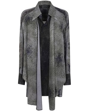 Ziggy Chen Drape Long Shirt - Grey