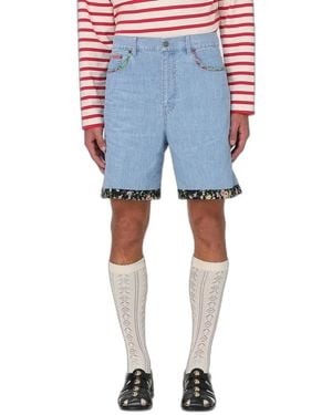 Valentino Garavani Denim Bermuda Shorts - Blue