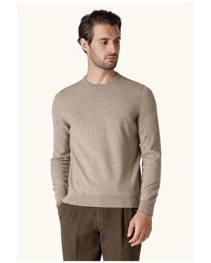 Drumohr Nude Neutrals Cashmere Crewneck - Natural