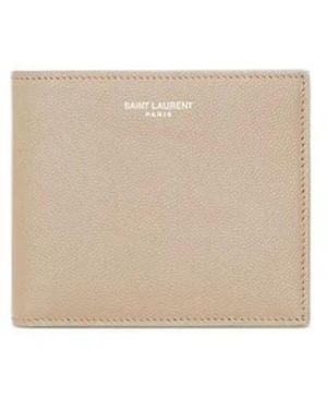 Saint Laurent Logo Print Card Holder - White