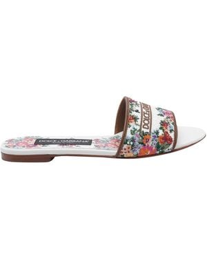 Dolce & Gabbana Dolce & Gabbana Flat Shoes Sliders - White