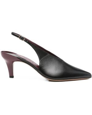 Chloé Slingback Pointed-Toe Heeled Pumps - Black