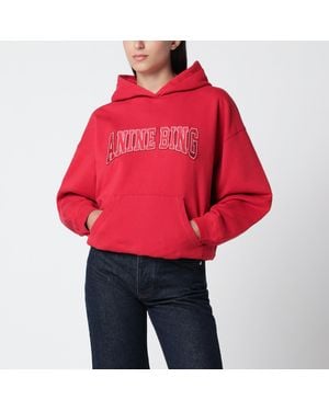 Anine Bing Harvey Cotton Hoodie - Red