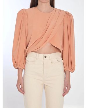Chloé Crepe Top - Natural