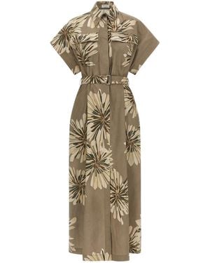 Brunello Cucinelli Chemisier Dress - Metallic