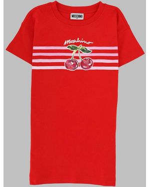 Moschino Vestito Maniche Corte - Red