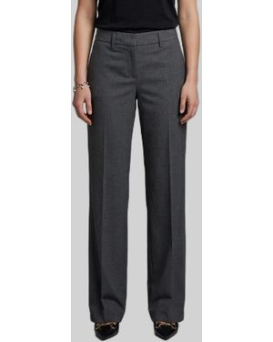SUTTON NEW YORK Wide-Leg Stretch Canvas Trousers - Black