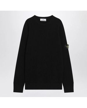 Stone Island Ribbed Crewneck Sweater - Black