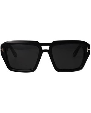 Tom Ford Nero Lucido Fumo Acetate Sunglasses - Black