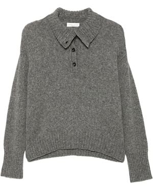 Roberto Collina Maglione Con Colletto Abbottonato - Gray