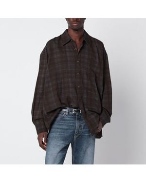 Our Legacy Borrowed Checked Cotton Shirt - Black