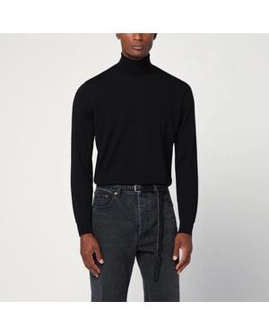 Drumohr Wool Turtleneck Sweater - Black