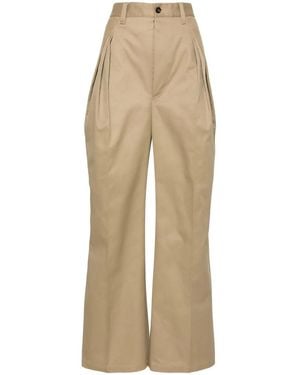 Maison Margiela High Waisted Trousers - Natural