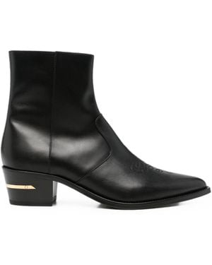 Amiri Ma Pointy Leather Mini Boot - Black