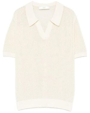 DUNST Cotton And Linen Polo Shirt - White