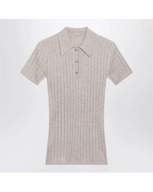 TOTEME Cashmere Silk Polo - White
