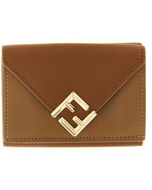 Fendi 'Ff' Trifold Mini Wallet - Brown