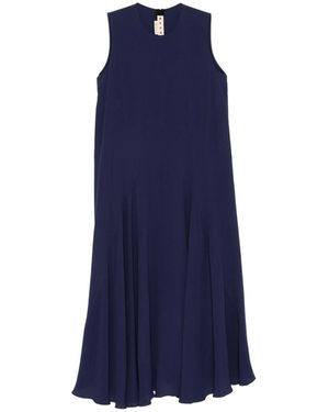 Marni Silk Woven Dress - Blue